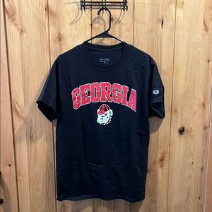 Champion Georgia Bulldogs Black and Red Short Sleeve Tee - Men’s Medium